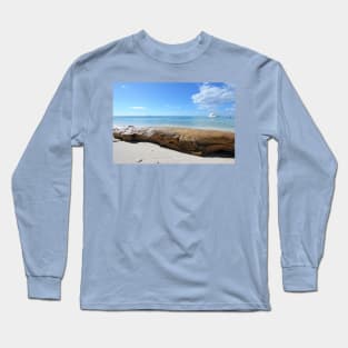 Driftwood on Isla Saona Beach Long Sleeve T-Shirt